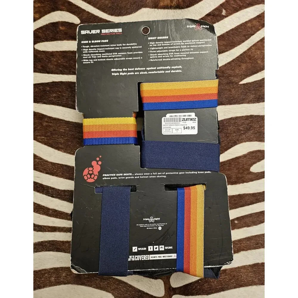 Triple Eight Saver Series Rollerskating Pad Set - Pacific Beach Sz S